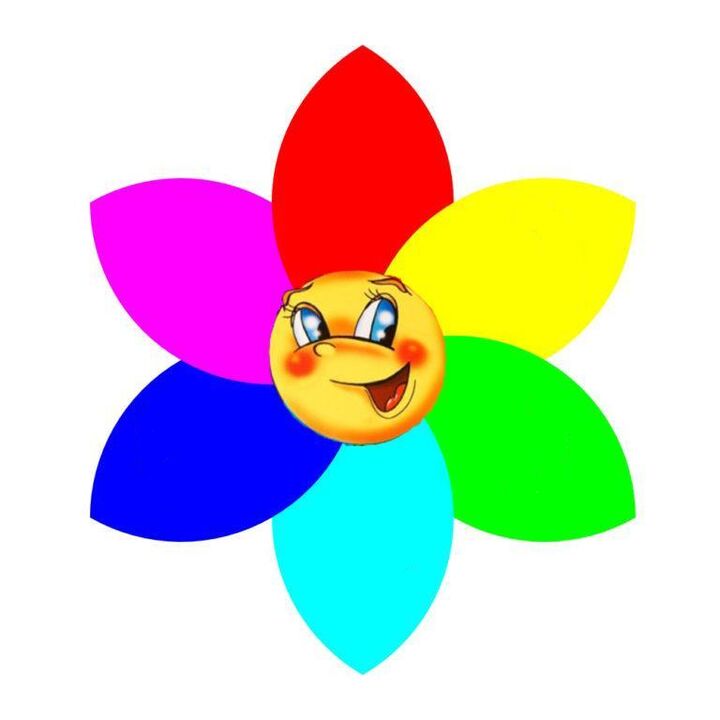 Lill värvilisest paberist kuue kroonlehega, millest igaüks sümboliseerib monodieeti